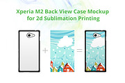 Xperia M2 2d Case Back Mock-up