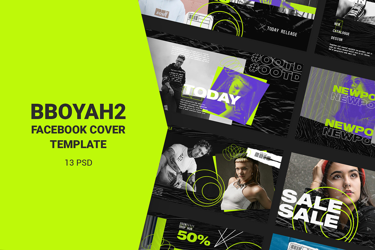 Bboyah Vol2 Facebook Cover Templates in Facebook Templates - product preview 8