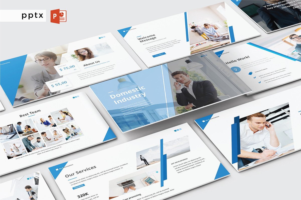 DOMESTIC INDUSTRY - Powerpoint in PowerPoint Templates - product preview 8