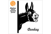 Peeking Donkey - donkey screams -