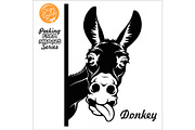 Peeking Donkey - donkey stuck out