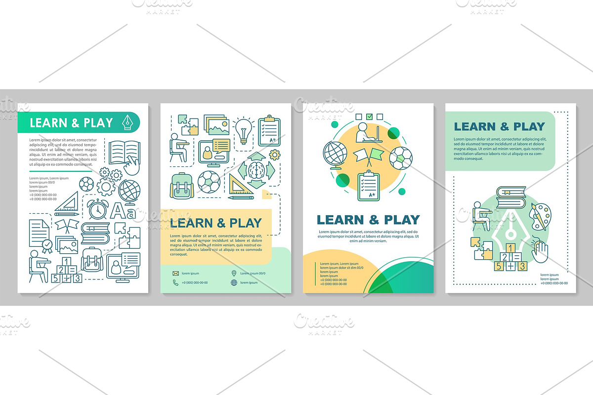 Learn and play design brochure in Brochure Templates - product preview 8