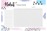 Habit Tracker. Monthly planner habit