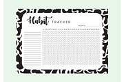 Habit Tracker. Monthly planner habit