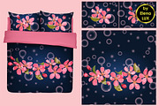 Seamless patterns for bed linen