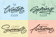 Seasons lettering titles