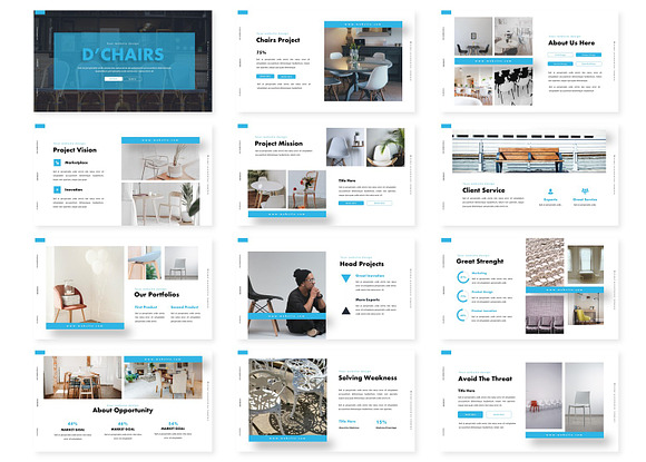 D'Chairs - Google Slides Template in Google Slides Templates - product preview 1