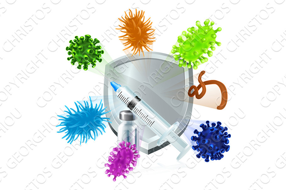 Injection Vaccine Medical Virus in Illustrations - product preview 8