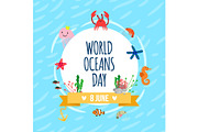 World oceans day poster