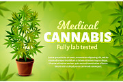 Medical cannabis vector banner