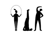 People Doing Sports Silhouettes