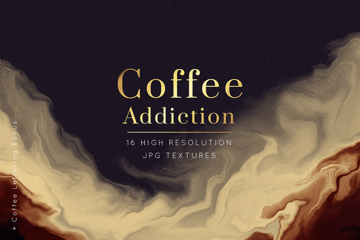 COFFEE ADDICTION. Backgrounds Set in Textures - product preview 8