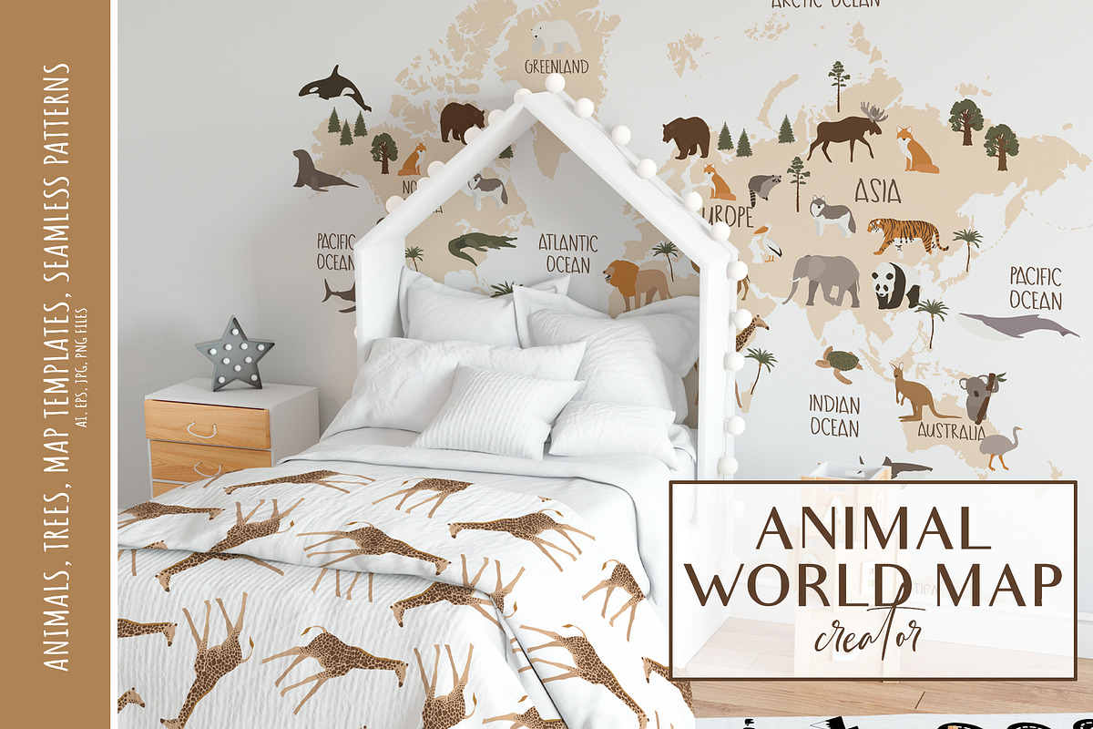 Animal World Map Creator in Illustrations - product preview 8