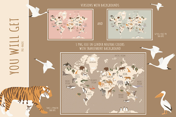 Animal World Map Creator in Illustrations - product preview 3