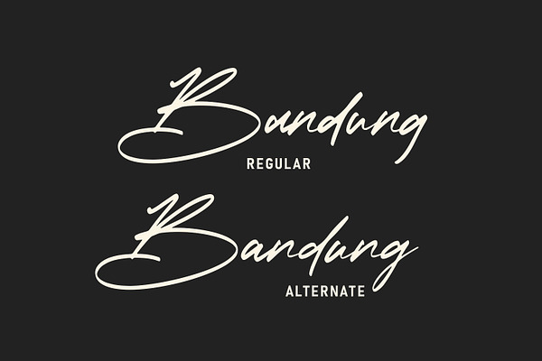 Bandung Signature | Modern Font