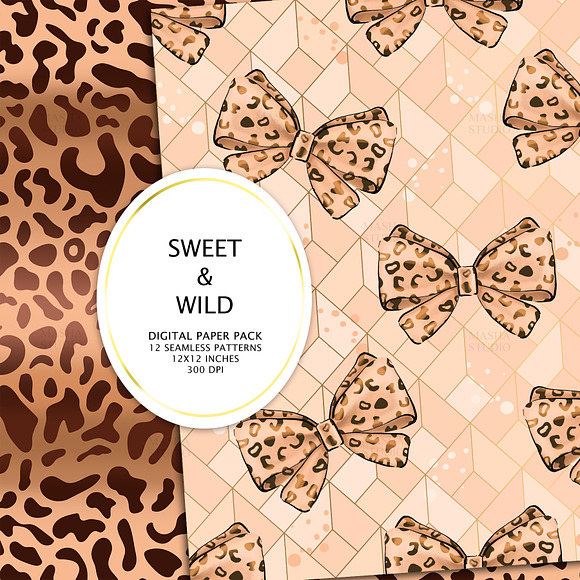 SWEET & WILD digital papers in Patterns - product preview 4