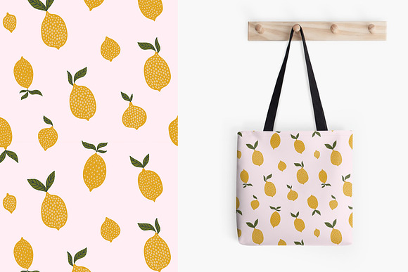 Exotic fruits seamless patterns in Patterns - product preview 3