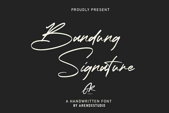 Bandung Signature | Modern Font in Script Fonts - product preview 8
