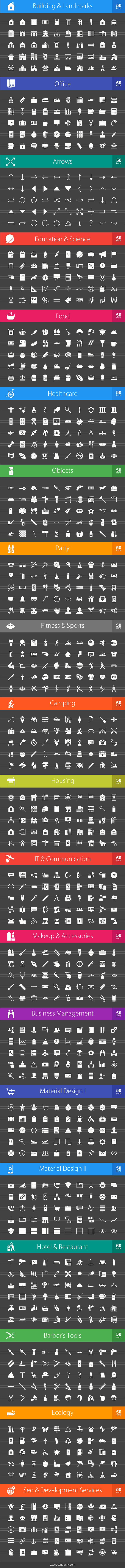 1010 Glyph Inverted Icons (V3) in Graphics - product preview 1