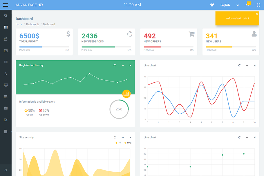 Advantage - Responsive Admin Theme in Bootstrap Themes - product preview 8