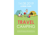 Travel camping brochure template
