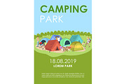 Camping park brochure template