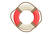 Illustration of ship life buoy