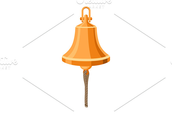 Illustration of ship gold bell