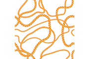 Seamless pattern with marine rope.