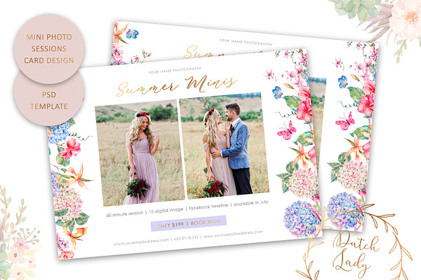 PSD Photo Session Card Template #63
