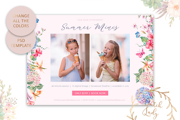 PSD Photo Session Card Template #63 in Card Templates - product preview 2