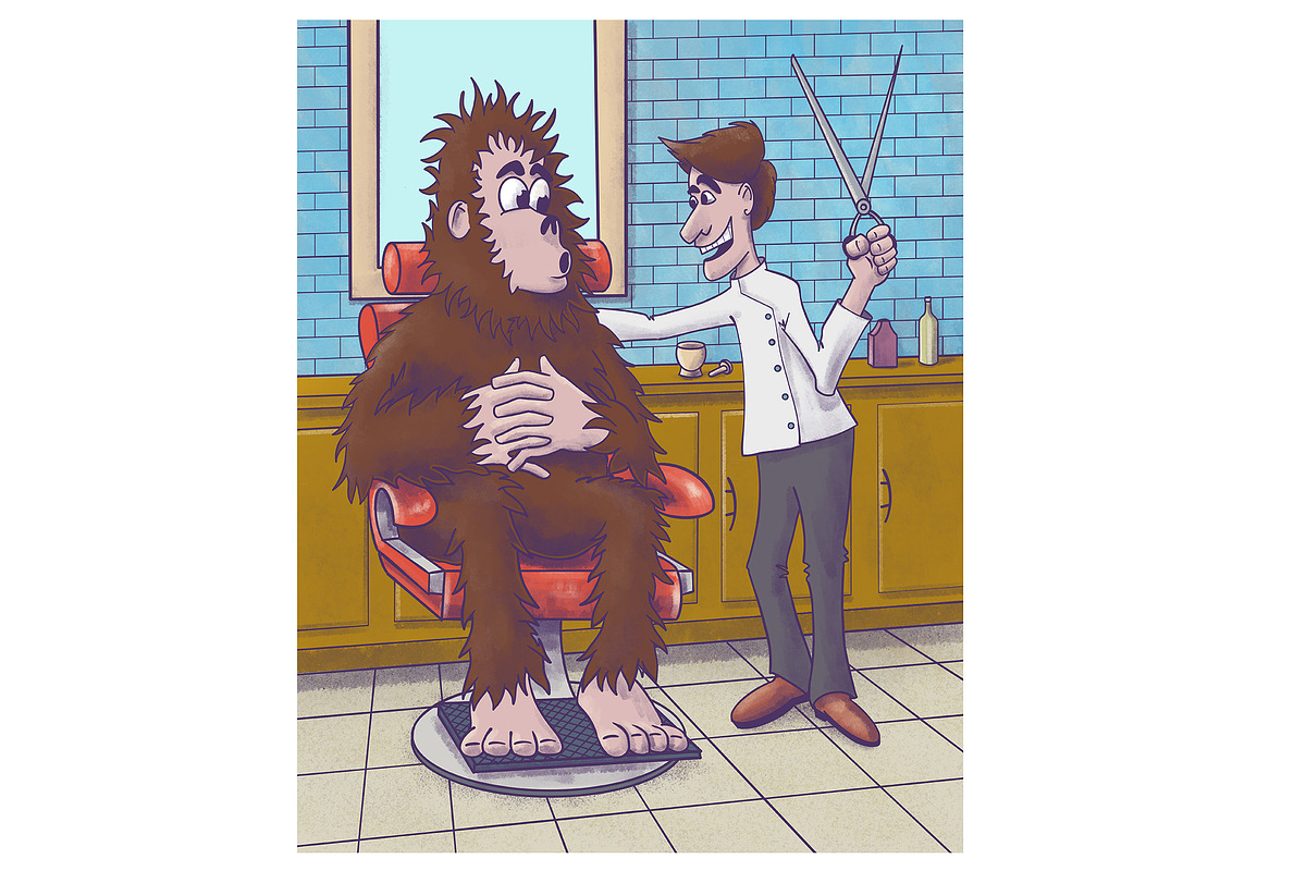 Bigfoot Haircut in Illustrations - product preview 8