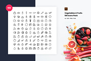 Vegetables & Fruits 100 Icon Pack