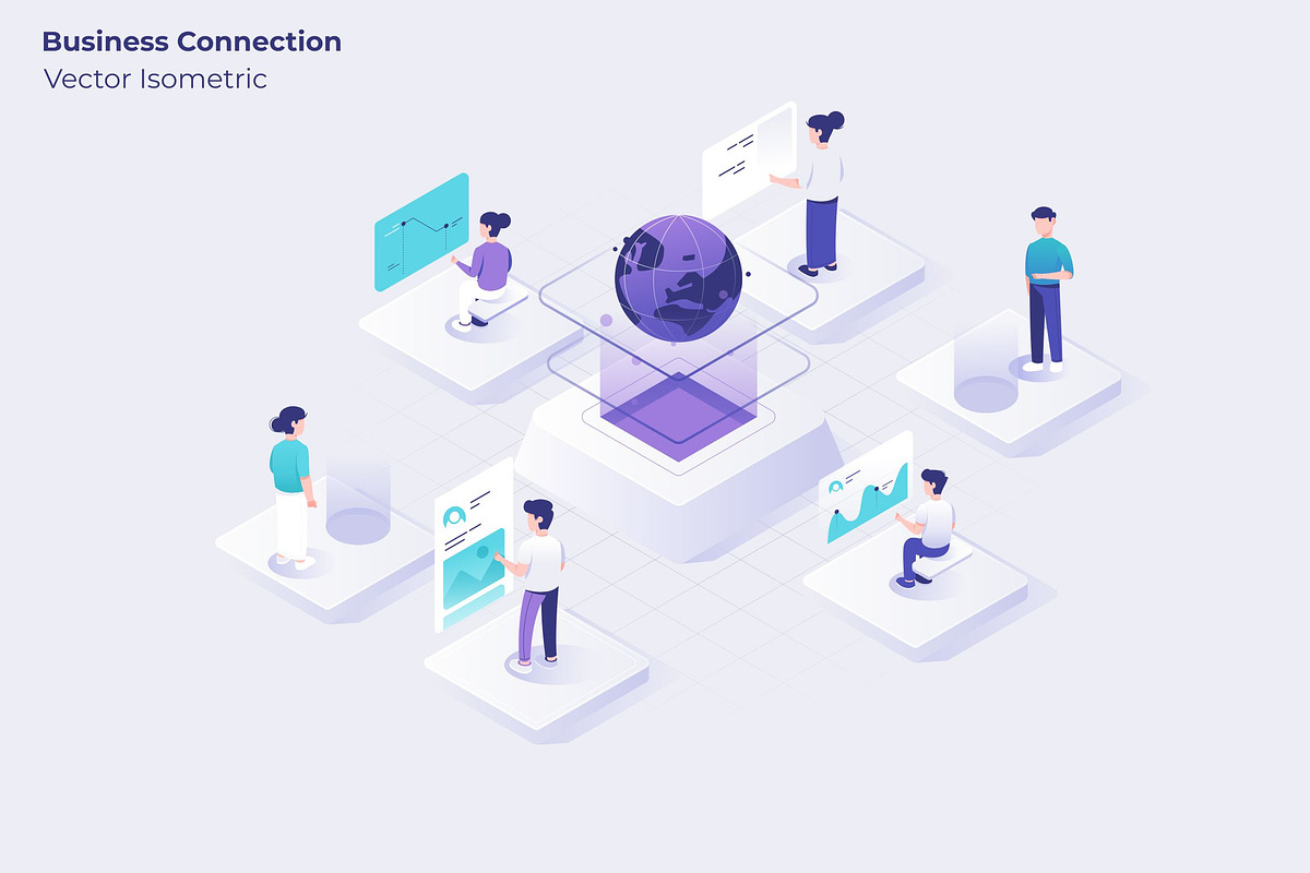 Business Connection - Illustration in Illustrations - product preview 8
