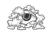 Eye of God Providence sketch vector