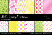 Hello Spring! Digital Papers