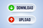 Download and upload button in 3d