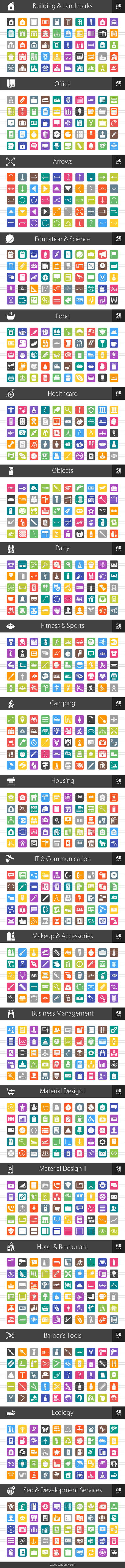 1010 Filled Round Corner Icons (V3) in Graphics - product preview 1
