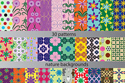Thirty patterns background texture