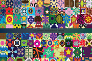 One hundred patterns background