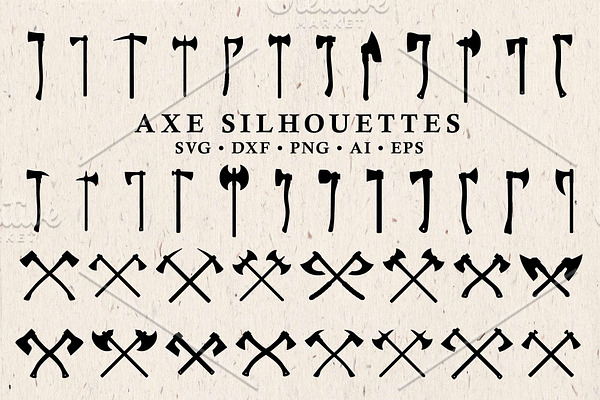 Axe Silhouettes Vector Pack