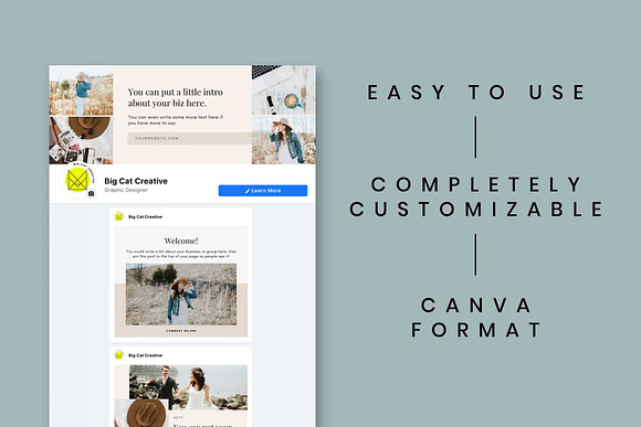 Lacy Facebook Templates in Facebook Templates - product preview 1
