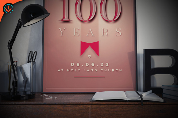 Rose Gold Church Anniversary Flyer in Flyer Templates - product preview 4