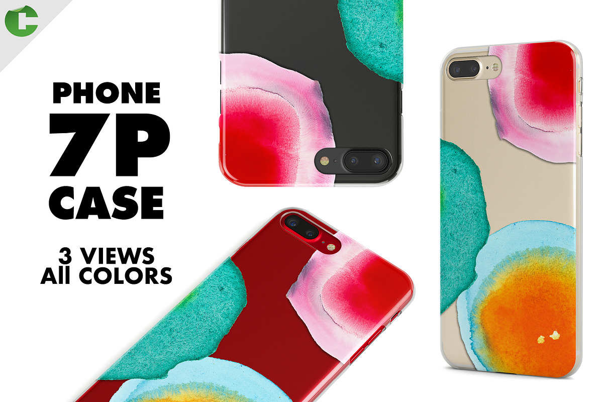 Phone 7 Plus clear case - 3 views in Mockup Templates - product preview 8