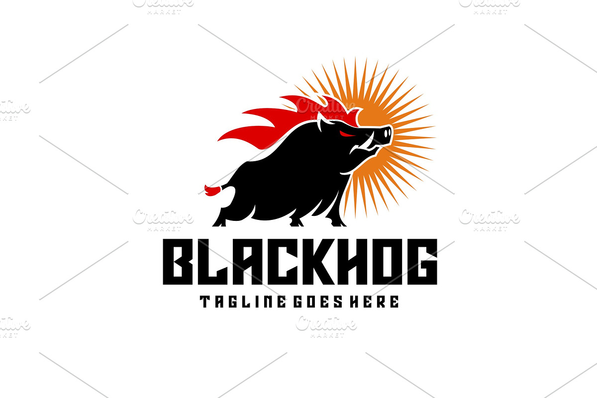Black Hog in Logo Templates - product preview 8