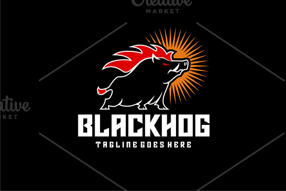 Black Hog in Logo Templates - product preview 1