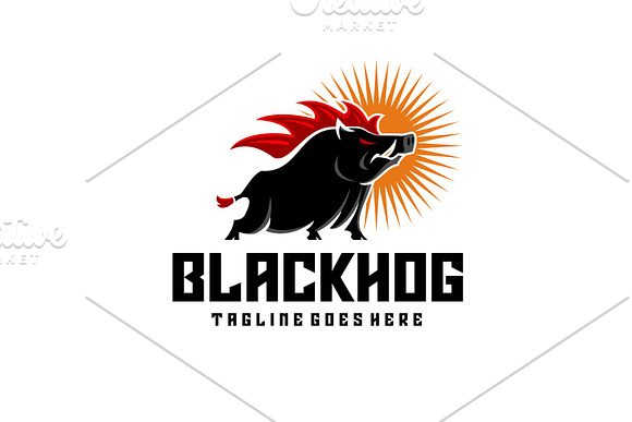 Black Hog in Logo Templates - product preview 2