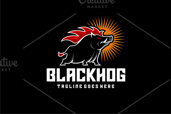 Black Hog in Logo Templates - product preview 3