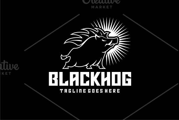 Black Hog in Logo Templates - product preview 5