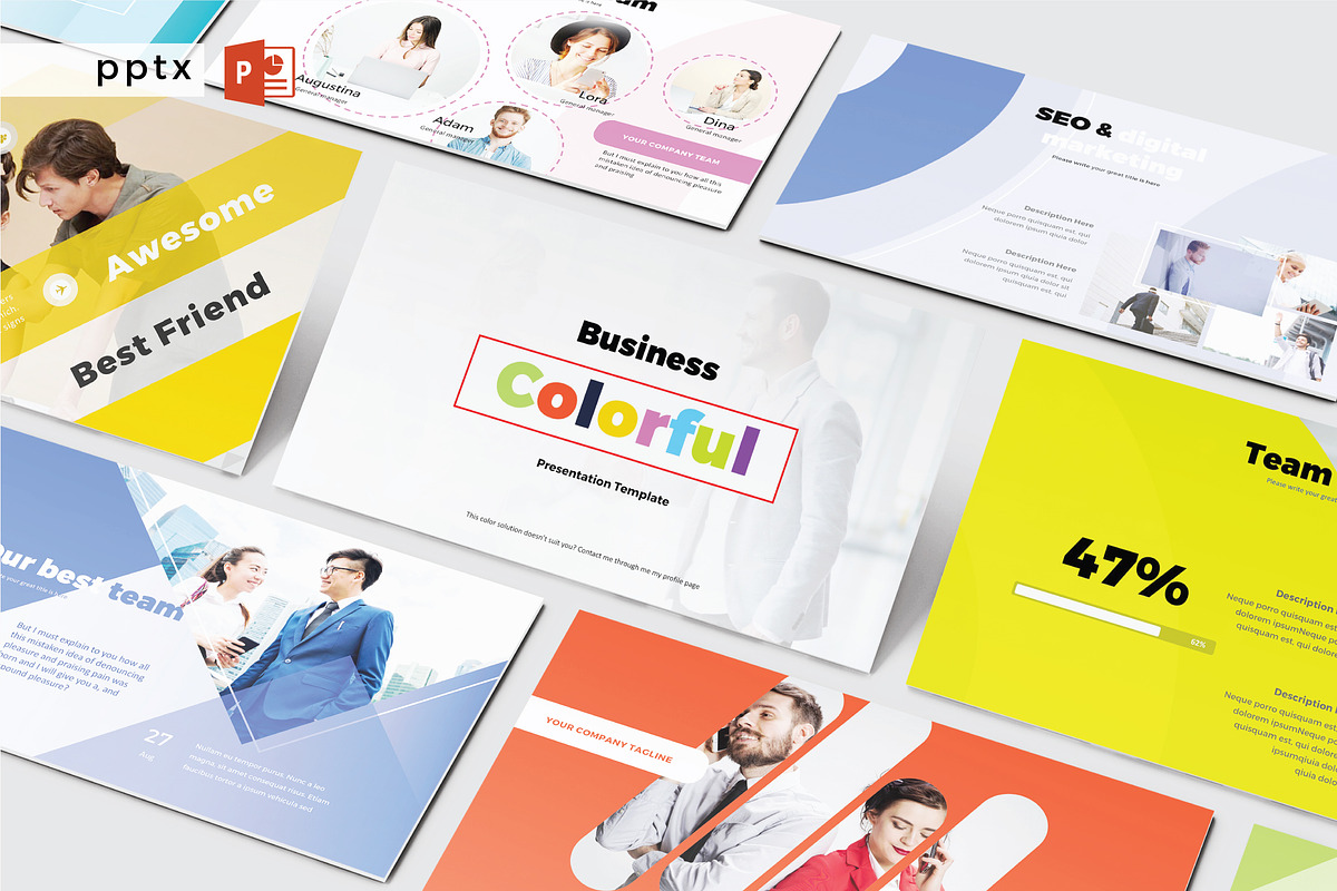 BUSINESS COLORFUL - Powerpoint in PowerPoint Templates - product preview 8